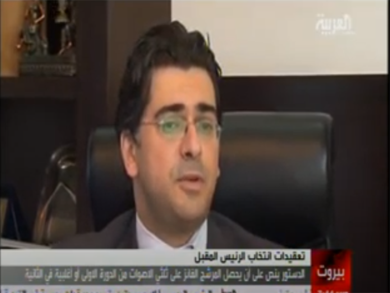 Dr. Paul Morcos – Al Arabiya – election of the president of the Republic in Lebanon-news release